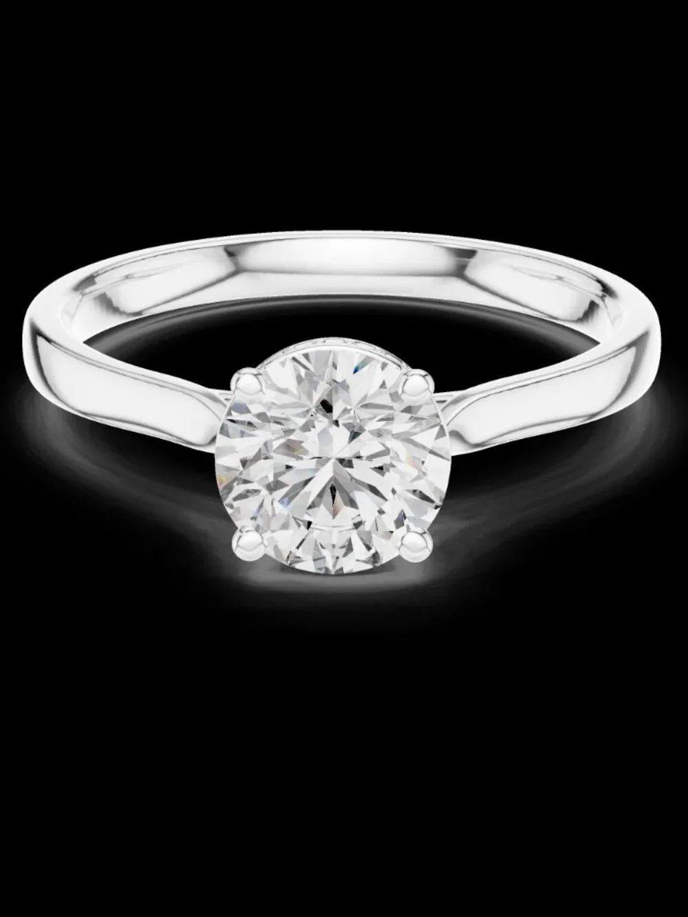 3CT Round Cut Lab Diamond Elegant Solitaire Engagement Ring Solid Gold